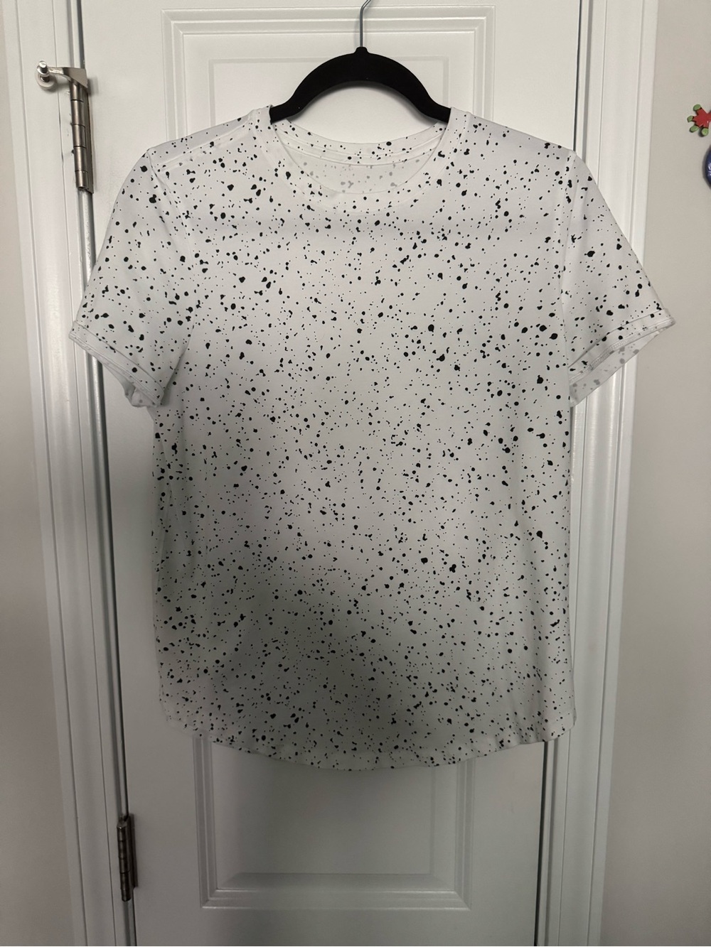 lululemon athletica White Tee with Black Speckle Print